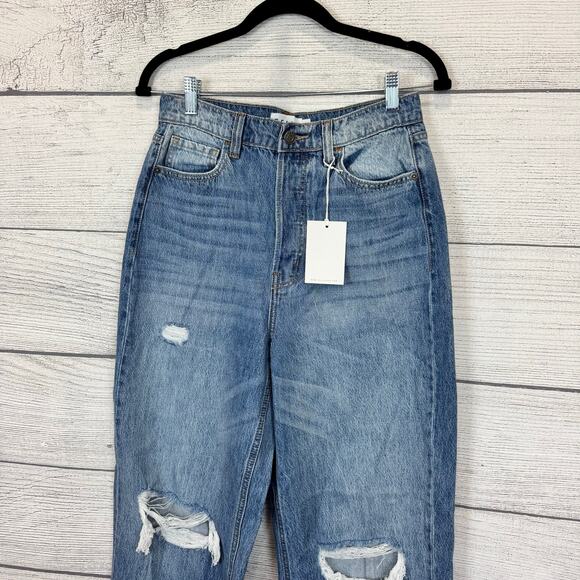 Cello Women's 90's Baggy Distressed Slit Ankle Jeans Size 7 - Picture 2 of 9